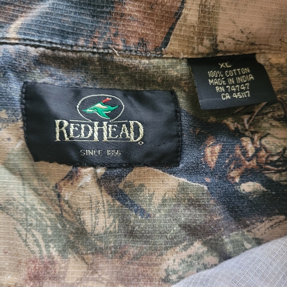 Red Head Men's Camouflage Button Up Shirt XL Gorpcore - Picture 3 of 6